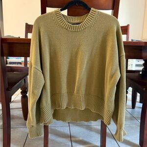 Herb Green Quince 100% Organic Cotton Boyfriend Crew Sweater